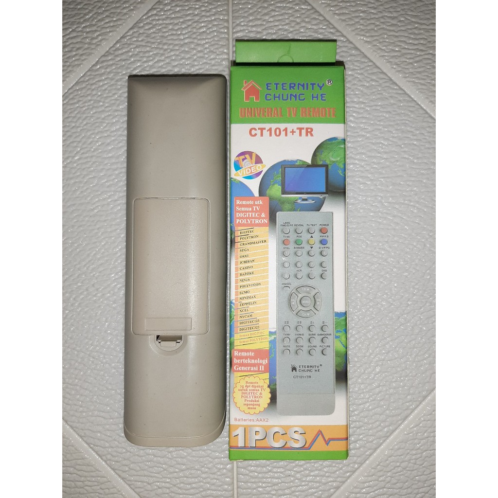 Remot Remote TV POLYTRON Tabung Multi Digitec Polyvision CT101 Tanpa setting