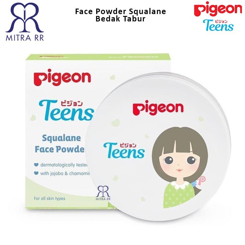 PIGEON TEENS Face Powder Ekstra Jojoba and Chamomile 12gr – Squalance Face Powder Bedak Tabur