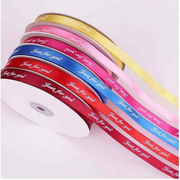 Tas bersama Pita buket bunga /Pita kado/Ribbon Sweet Love / Pita Kado 2,5cm / Pita Roll Meteran / Floral Ribbon (KB42-44)