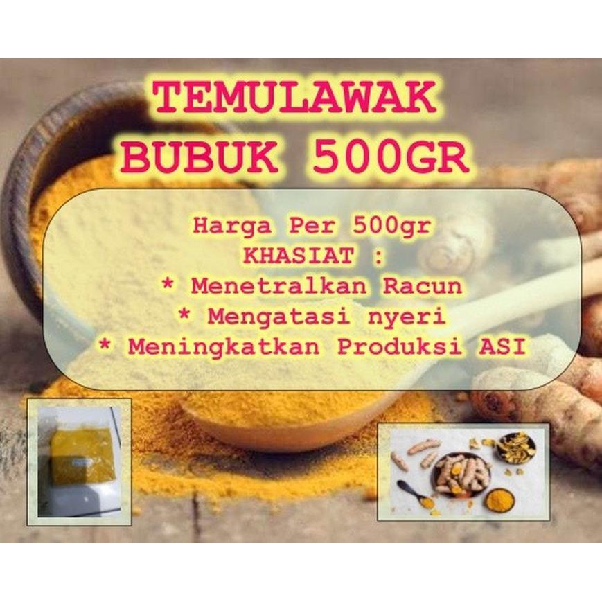 

Temulawak Bubuk Curcuma Serbuk Murni 500 gram Herbal Alami