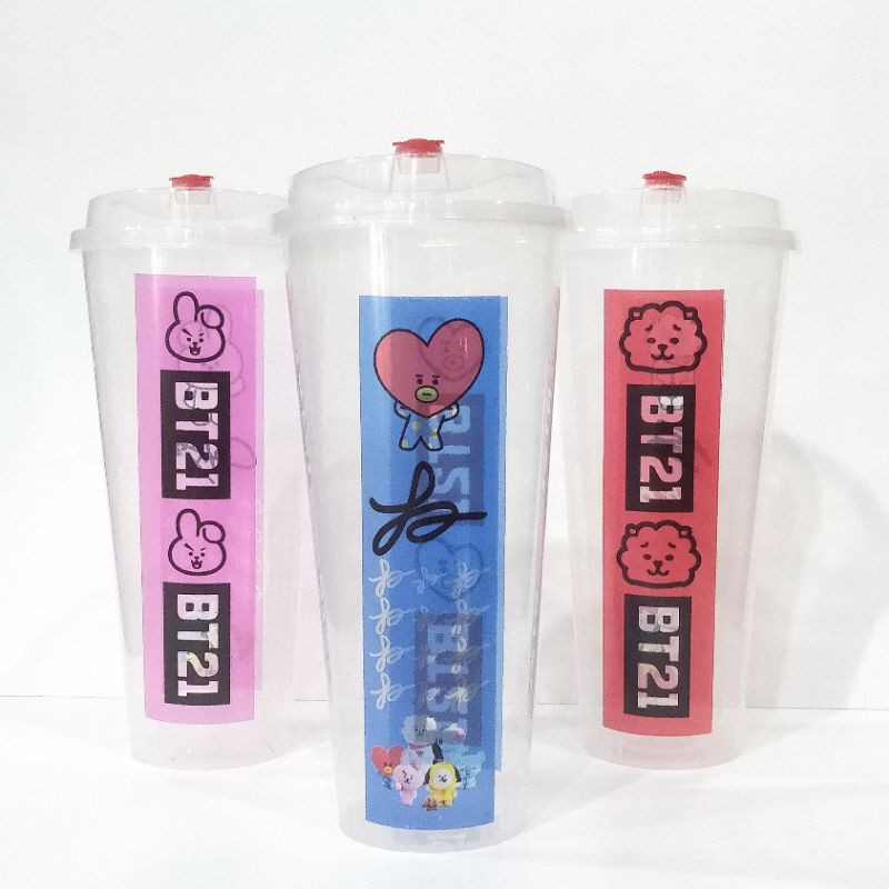 Reusable Cup karakter kartun kpop