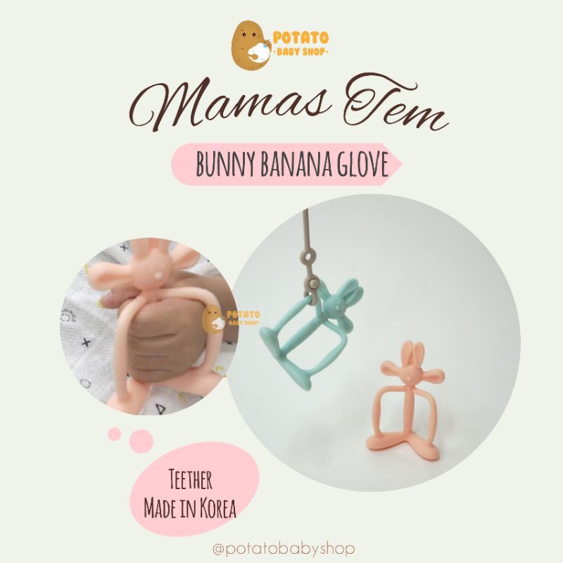 Mamastem Bunny Banana Glove Teether + Case Mamas Tem