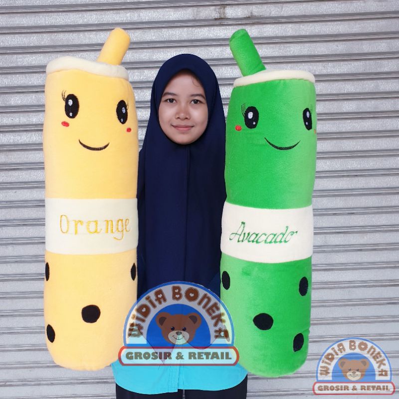 Guling Boneka Boba Milk Tea Tinggi 55 cm