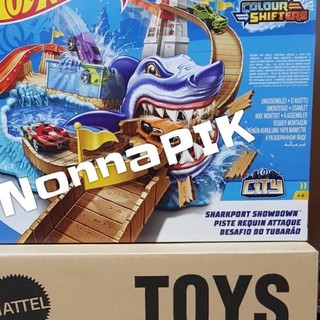 hot wheels colour shifters sharkport showdown track set