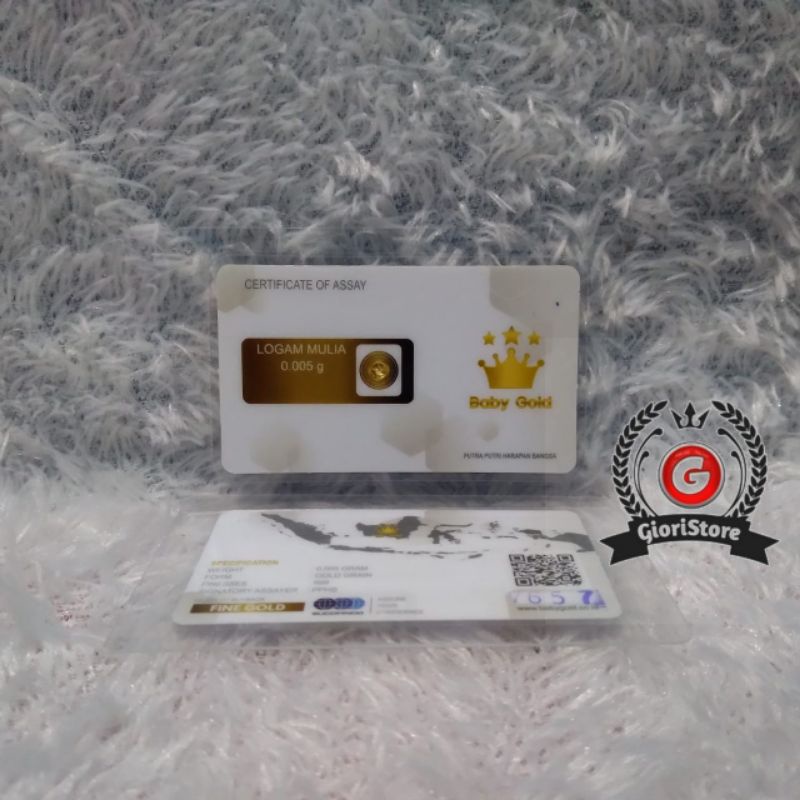 BABYGOLD 0.01 Gram Logam Mulia Emas Mini Asli 24 Karat