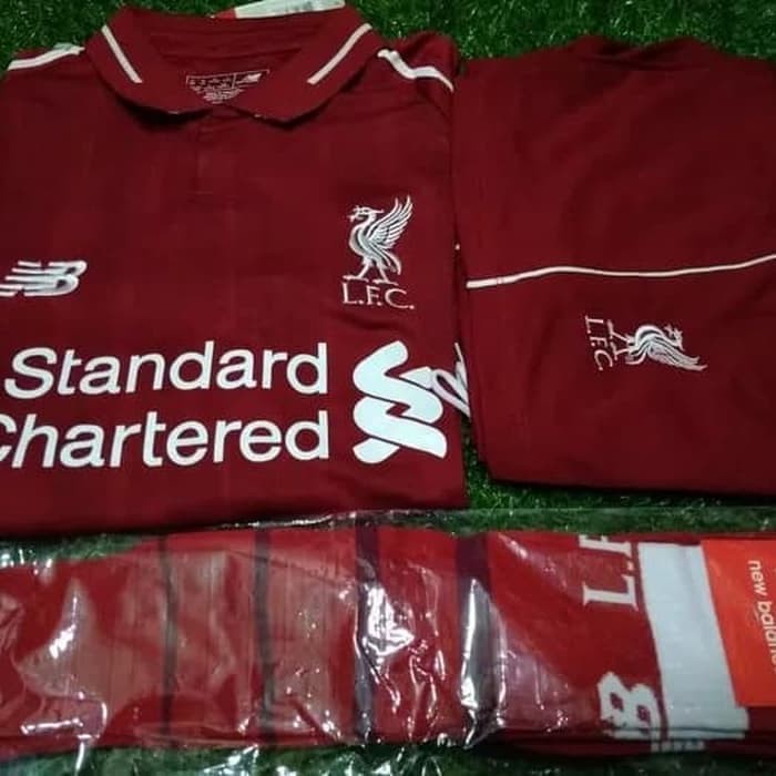 Baru 1 Set Jersey Bola Celana Kaos Kaki Liverpool_ Home 18/19 Grade Ori |