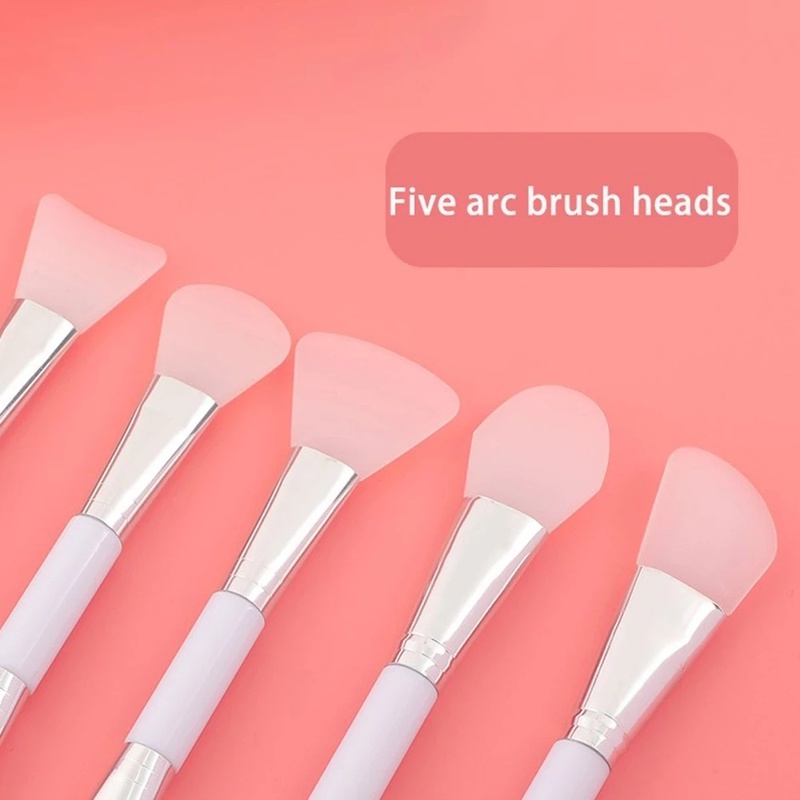 5 Pcs New Soft Silicone Facial Mask Brush  / DIY Home Salon Antibacterial And Hypoallergenic Makeup Brush For Skin Care / Professional Reusable Makeup Tool