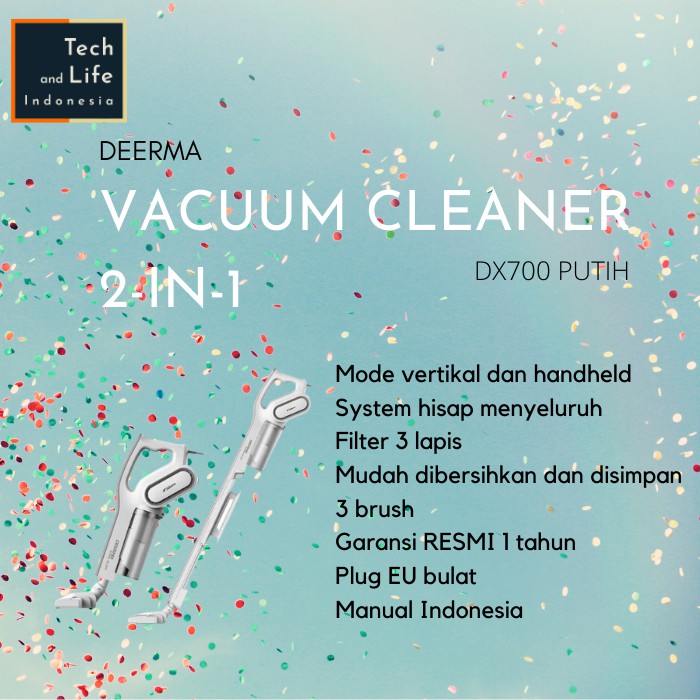 Deerma DX700 Vacuum Cleaner 2 in 1 Penyedot Debu Rumah Multifungsi