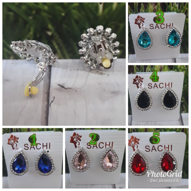 Giwang anting jepit atau clip pengantin adat jawa minahasa aksesoris pesta