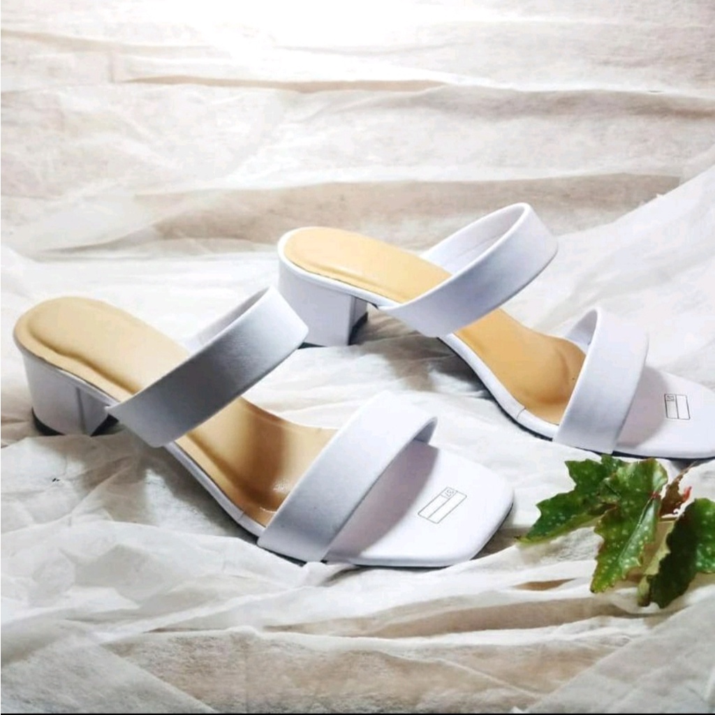 sandal wanita sandal murah ban 2 hak tahu 5cm