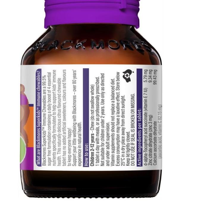 Paling Dicari Blackmores Superkids  Super Kids Multi - Immune - Omega Brain Fish Oil Chewable isi 50