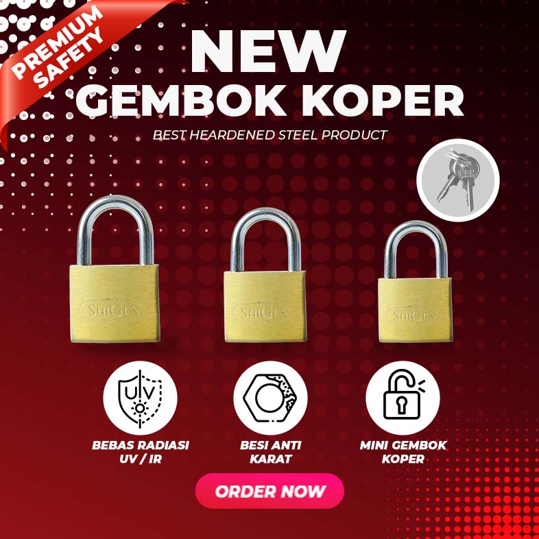 GEMBOK KOPER / TAS BAHAN PREMIUM SHIGEN