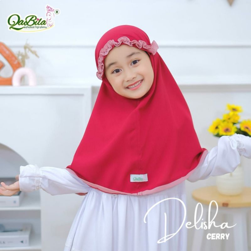 Jilbab Delisha by Qabila | Jilbab anak TK | Kerudung bayi