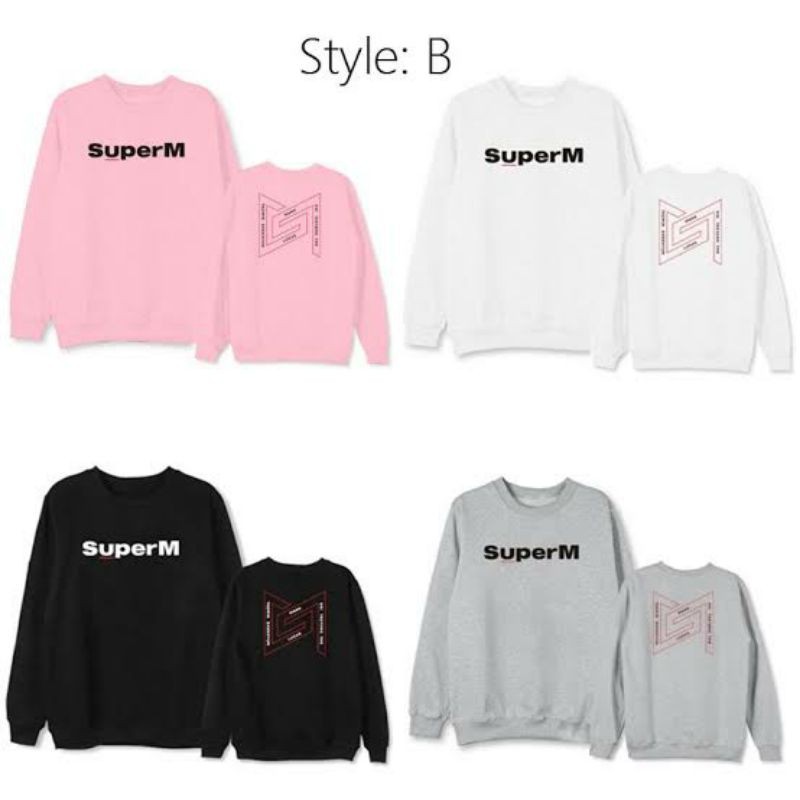 S - XXXXXL(6XL) Sweater Crewneck KPOP SUPERM SM JUMBO BIGSIZE OVERSIZE Taemin Kai Baekhyun Taeyong