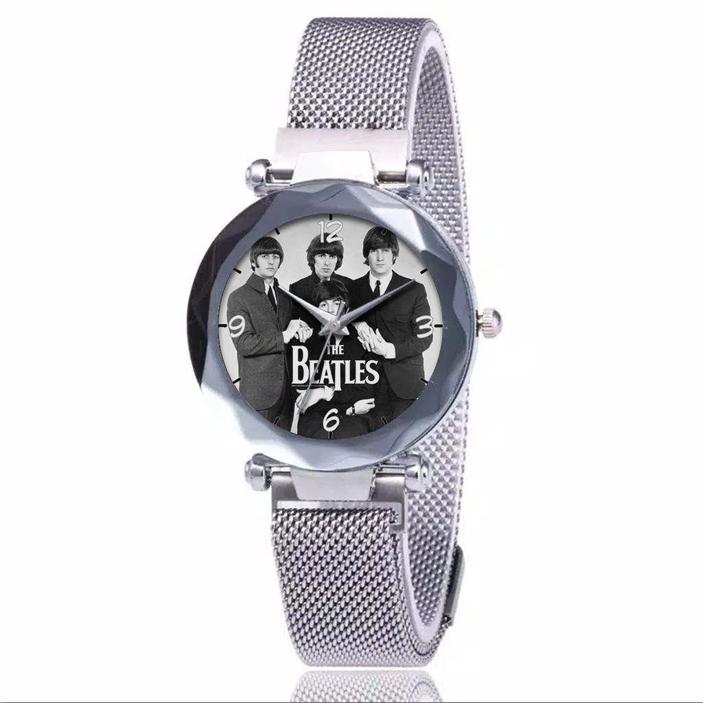 Jam Tangan Wanita Custom - THE BEATLES MOTIF 1 Free Box &amp; Batre Cadangan