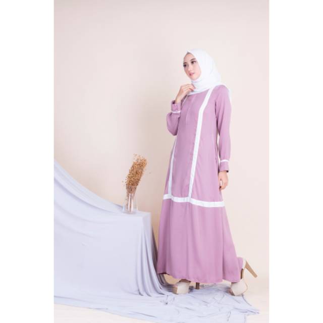 Gamis pretty woman dusty purple
