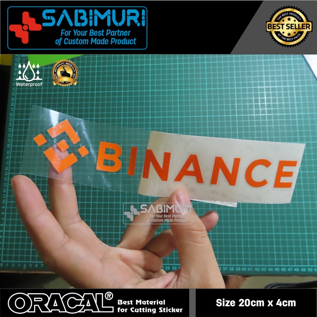 Cutting Sticker Stiker Binance Bahan Oracal