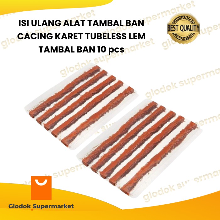 ISI ULANG ALAT TAMBAL BAN CACING KARET TUBELESS LEM TAMBAL BAN isi 10pcs