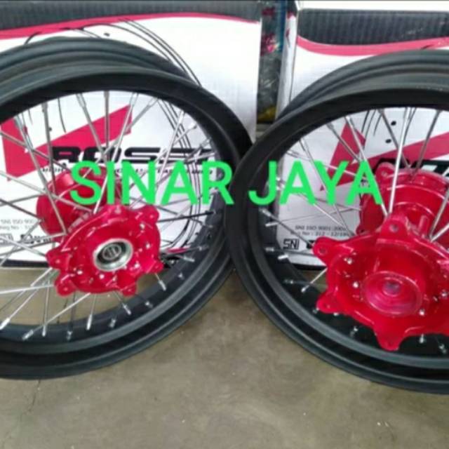 Velg jari ring 14 14 atau 14 17 dan 17 17 Supermoto crf 150 L KLX 150 d tracker 350 300 plus cakram