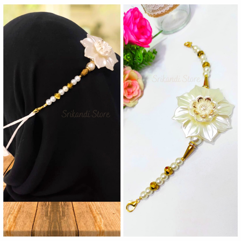 Srikandi Store - Konektor Masker - Konektor Kristal Masker Hijab - Konektor Masker 2 In 1 - Konektor