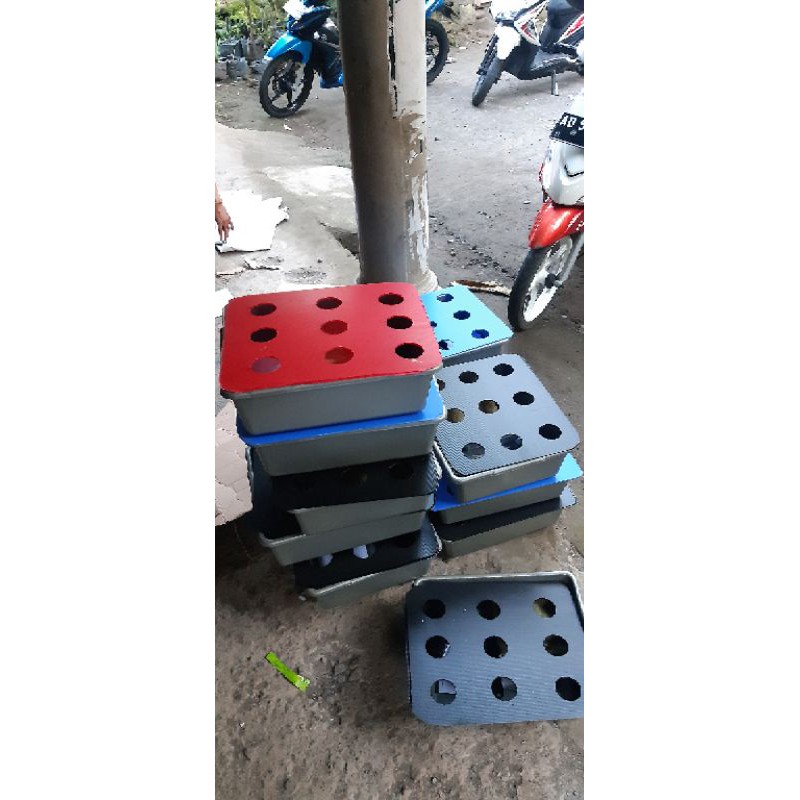 BAKI + TUTUP 9 LUBANG | SISTEM WICK | HIDROPONIK