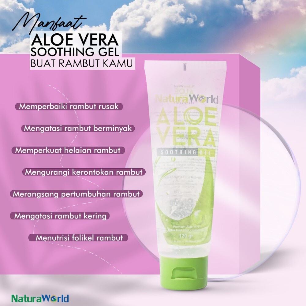 Naturaworld Aloevera Soothing Gel Dan Moisturizing 120 ML