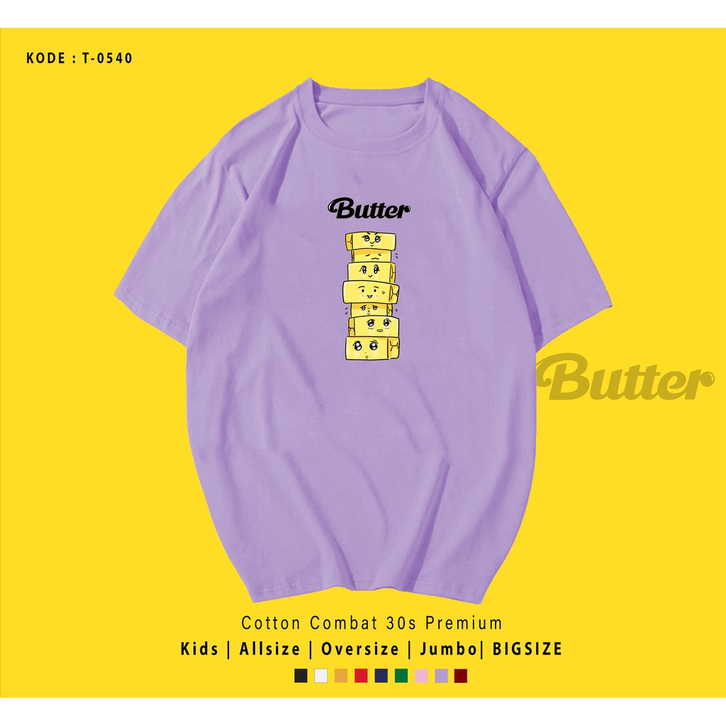 T0540  T-SHIRT / KAOS UNISEX / TUMBLR TEE / REAL PICTURE KPOP BTS BUTTER SUSUN SEVEN / IMPORT / ARMY