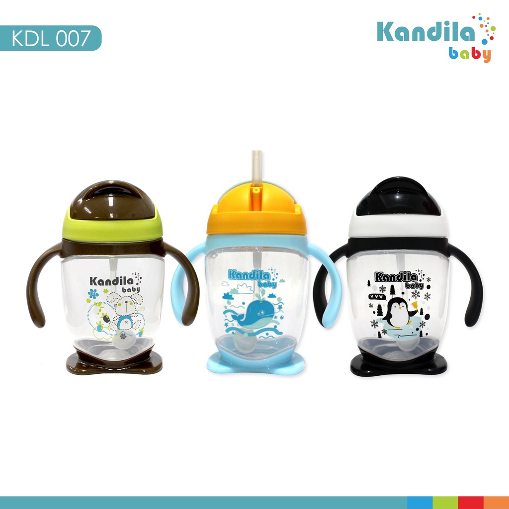 KANDILA GELAS MINUM CUP BABY KDL 007 BOTOL MINUM SEDOTAN ANAK ada pemberat KDL007