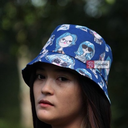 topi bucket hat wanita bucket hat karakter cewek