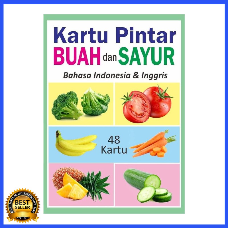 Bagus  Flashcard | Kartu Pintar Balita Flash Card Buah dan Sayur