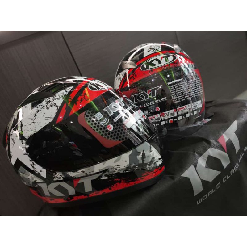 COD Helm Couple KYT R10 Seri 3 Red + KYT Galaxy Original