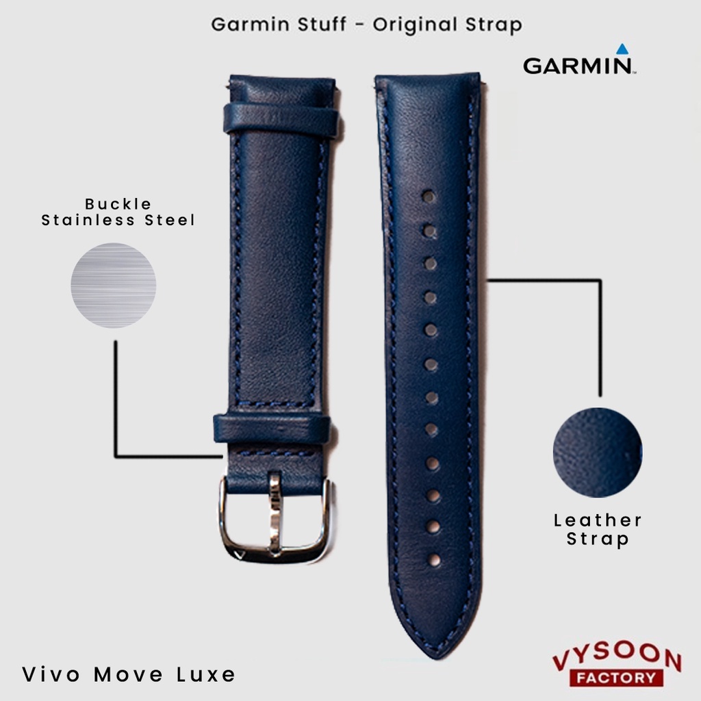Strap Leather Smartwatch Garmin Vivo Move Luxe Original