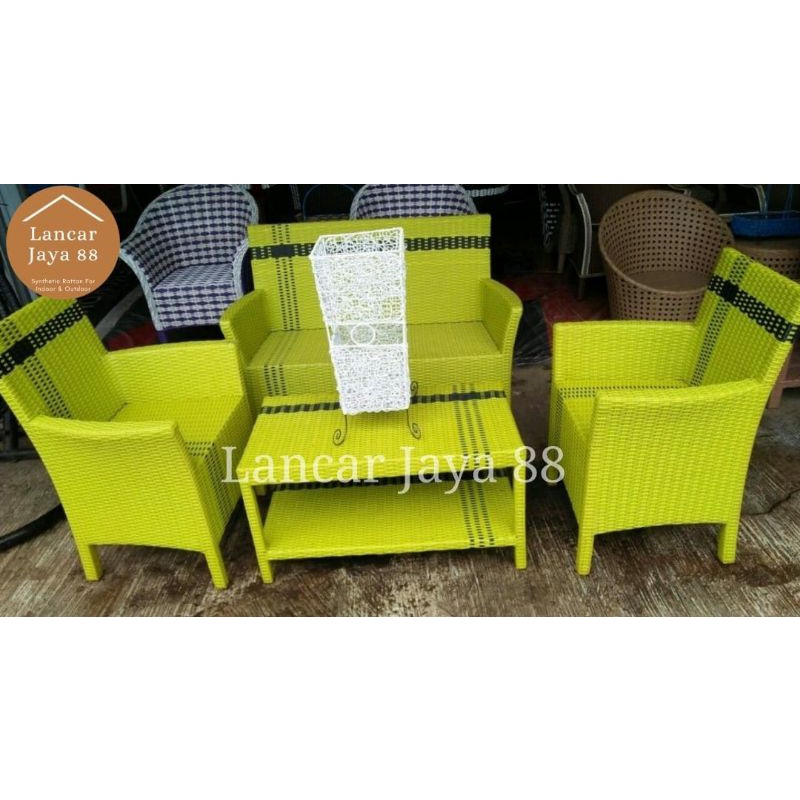 Sofa Tamu Hawai Rotan Sintetis