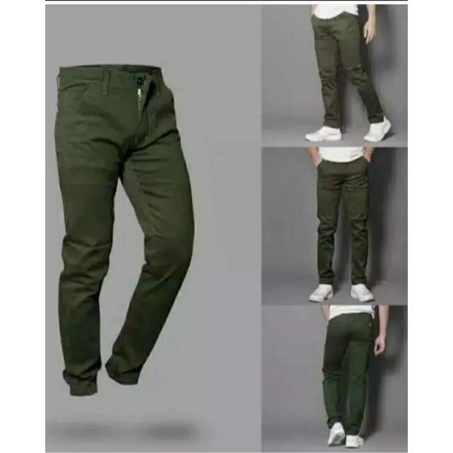 CELANA CINO Panjang Pria Slimfit KERJAHARIAN Santai Casual Formal Katun Twill strech 27 - 36 jumbo