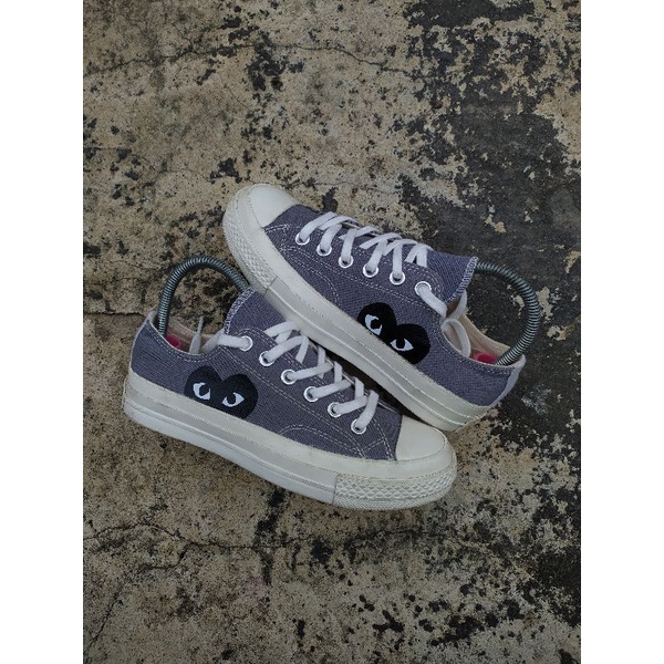 sepatu Converse low 70s cdg play x comme des garcons second Preloved original