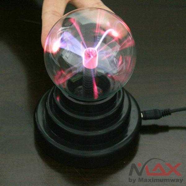 Pajangan Lampu Bola Kristal Plasma Light Sphere - ZC211700 Warna Hitam LED Night Light Novelty Magic Crystal Plasma Ball Touch Lamp 220V Child Nightlight Birthday Christmas Kids Decor Gift Lighting