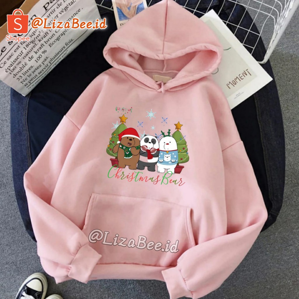 Hoodie Natal We Bare Bears Beruang Marry Christmas Baju Natal Marry Christmas Sweater Natal Jaket Natal Terbaru Hoodie Wanita Gambar Bears Oversize Korean Style Sweater Murah Tebal Xxl Kekinian Lilac Panda Boba