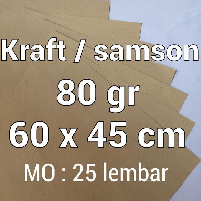 

kertas samson | 80 gr | 60 x 45 cm| kraft | brown | paper