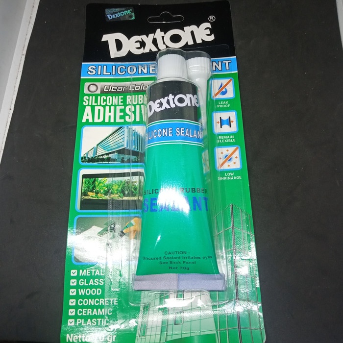 Lem Silicone Sealant DEXTONE 70 gram Bening Lem Aquarium Sealer Rubber Adhesive Tube Besar 70gr