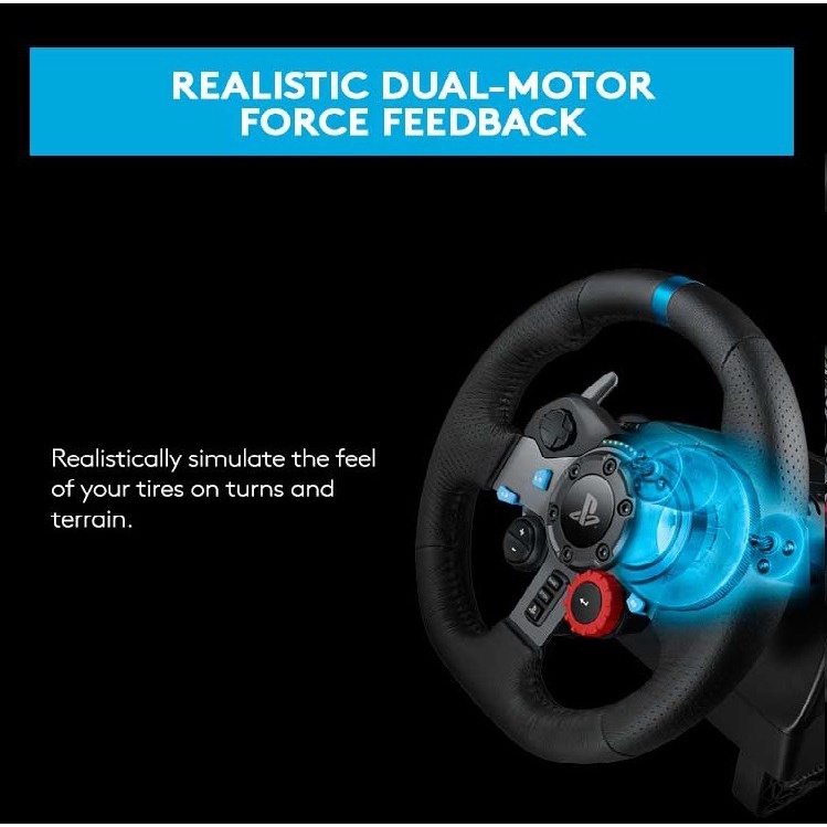 Logitech G29 Driving Force Racing Wheel and Pedal for PC, PS4 and PS5