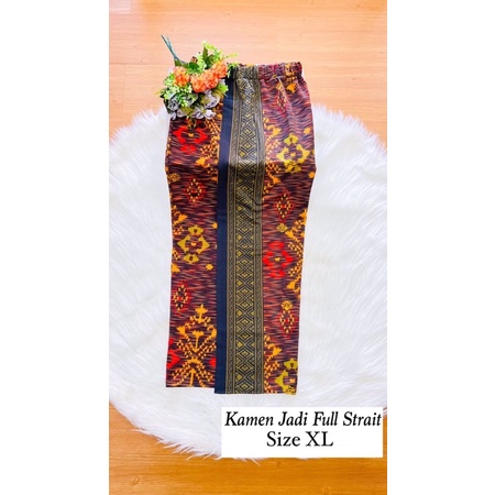 Kamen jadi moscrepe motif endek seseh super cantik / FULL STRAIT / BEST SELLER