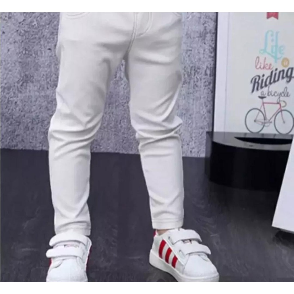 Legging Anak perempuan Jeans Warna Putih 6 Bulan -12 Tahun Terbaru