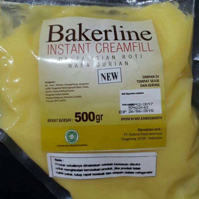 

BAKERLINE CREAMFILL SELAI DURIAN 500 GR