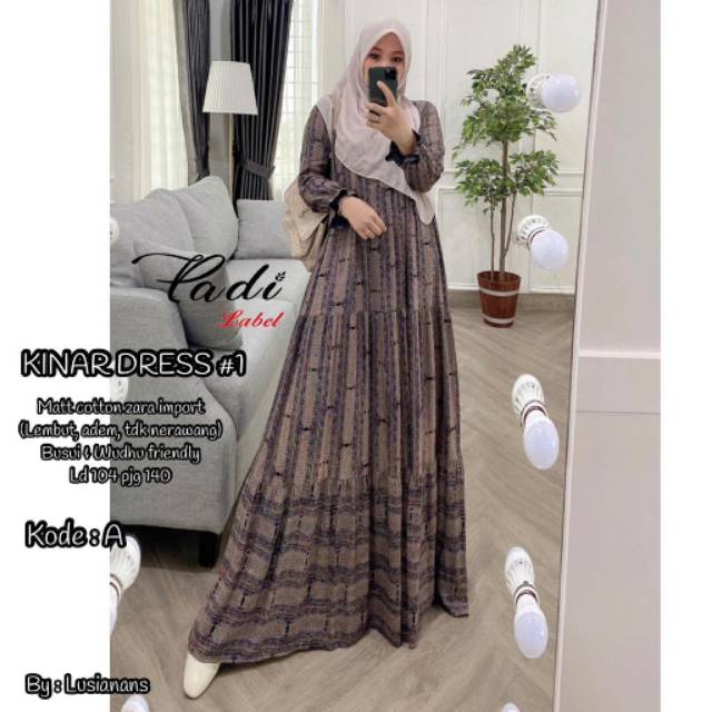 KINAR DRESS #1 ORI PADI LABEL BY LUSIANA