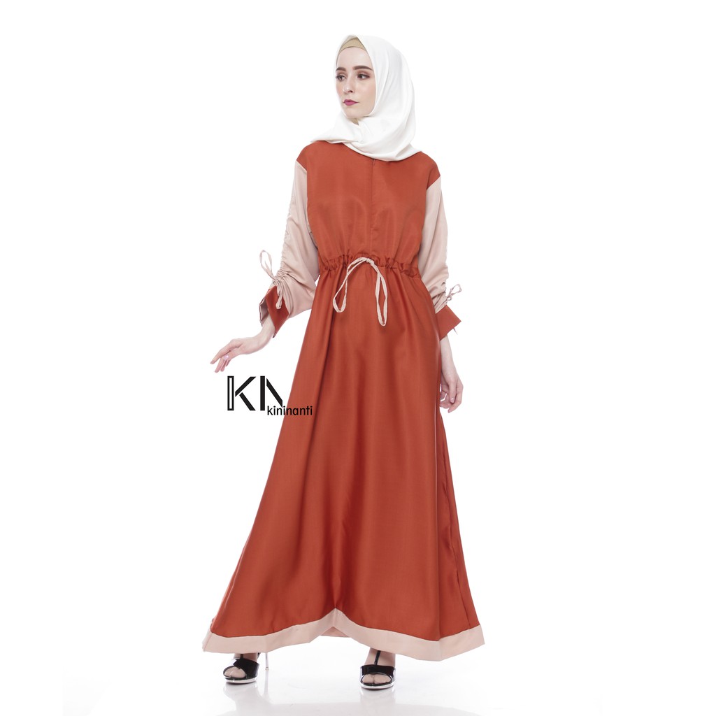 Kininanti - Calysta Shaved Rope Dress Red Orange