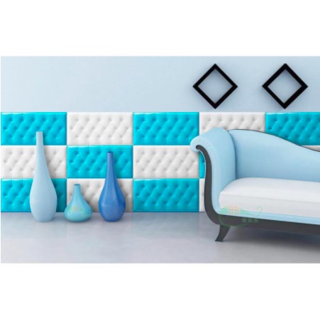 Duawarna Wallpaper Foam 3D Headboard Bedfoam Sticker Bed Wall Sticker Stiker Kepala Kasur Pelindung Tembok Dinding Busa Bayi Dekorasi DE109-7