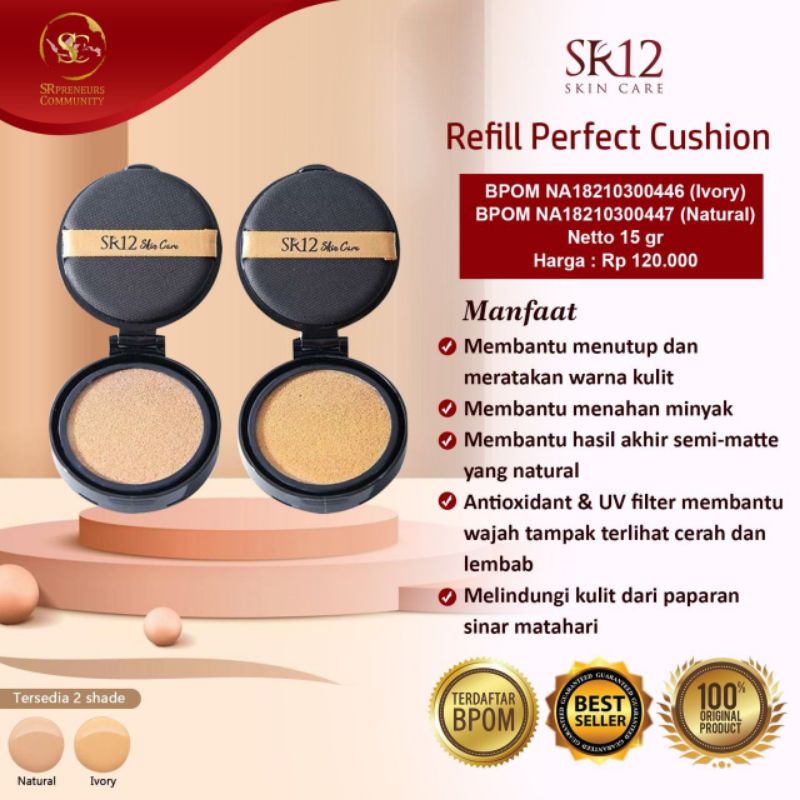 Refill Bedak PERFECT CUSHION SR12 / BEDAK VIRAL / BEDAK ANTI LUNTUR / BEDAK MATTE / BEDAK KONDANGAN