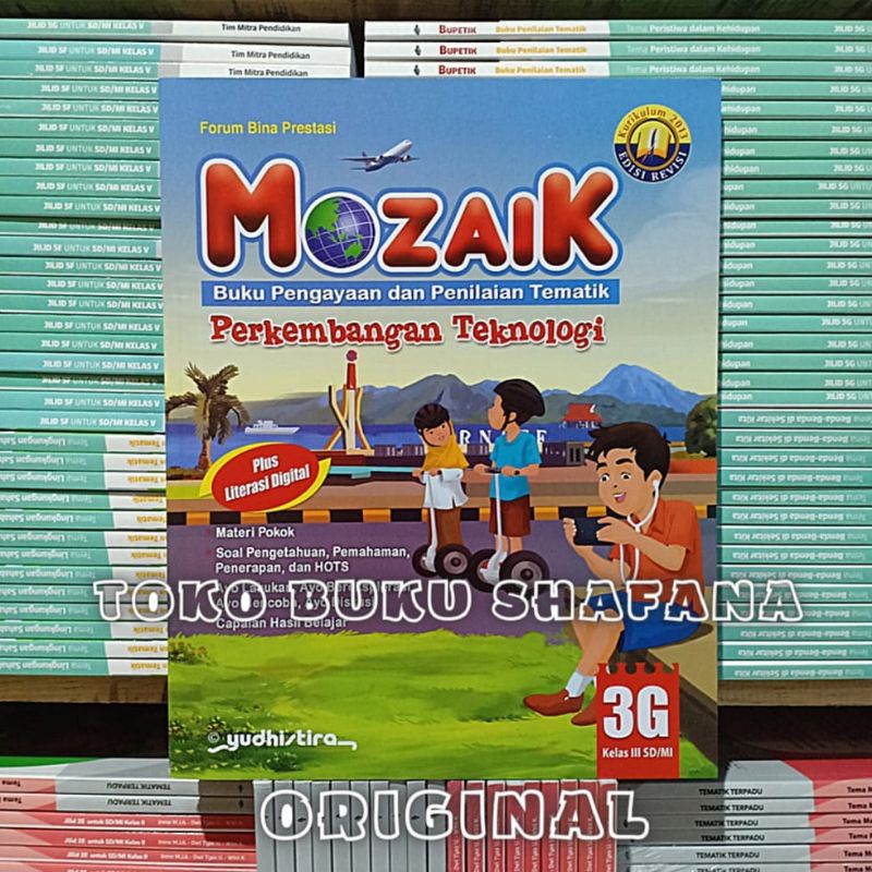 Paket 4 Buku Mozaik 3E 3F 3G 3H Yudhistira Kelas 3 SD K13 Revisi - Pengayaan &amp; Penilaian Tematik