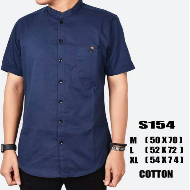 pria lengan pendek/baju pendek cowok/baju kemeja cowok distro/baju shanghai cowok