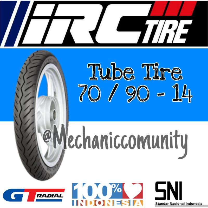 Ban Luar Mio Depan 70 90 14 NF59 Tube Tire Irc Standart